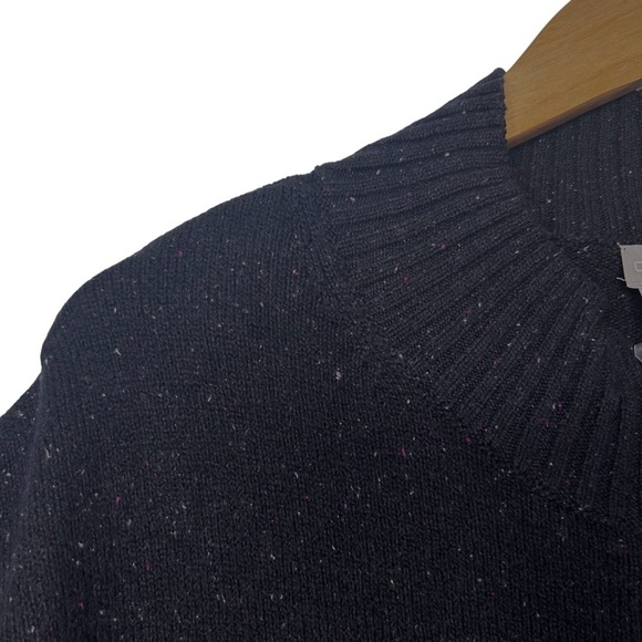 Chico’s Zip Front Speckled Cardigan Sweater Ruana Short Sleeve Women’s Medium - Picture 5 of 14